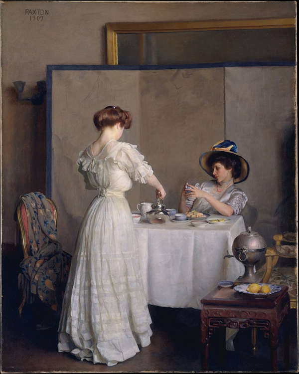 William McGregor Paxton - Tea Leaves - (MeisterDrucke-609516)_副本.jpg